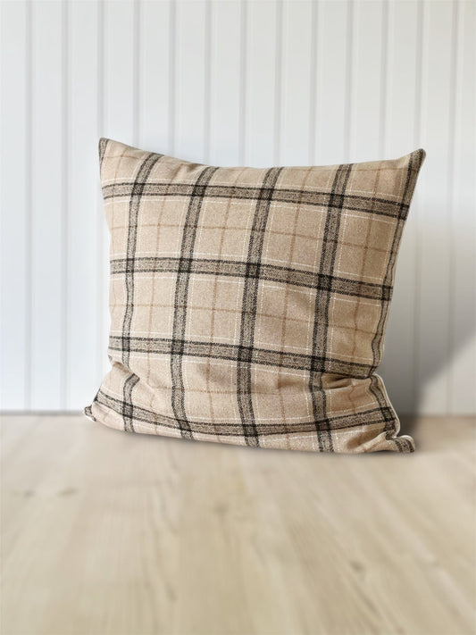 Sterling Camel Plaid 20x20 Cushion Cover