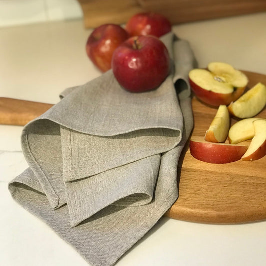 Undyed heavy Linen Tea Towel 18x28