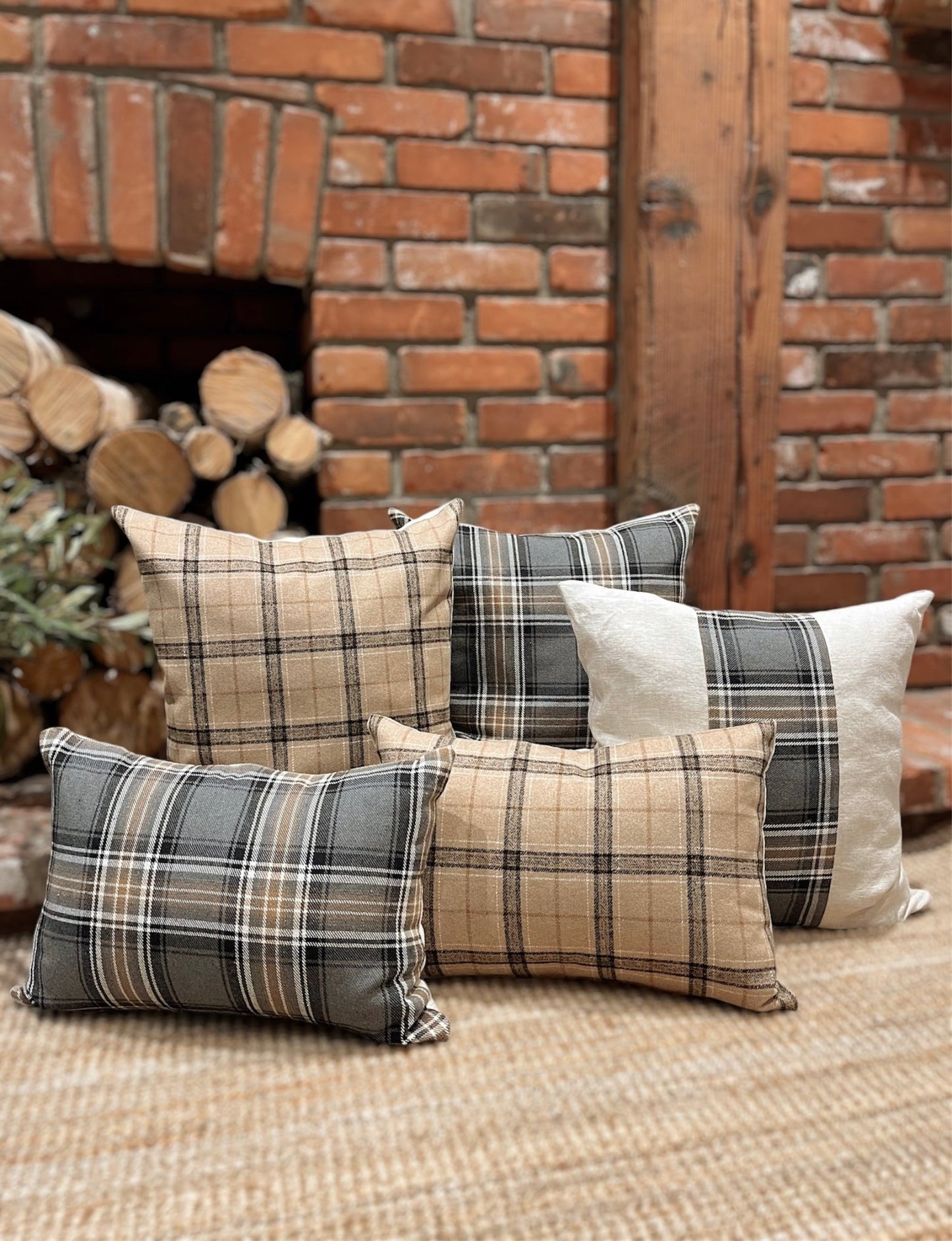 Sterling Camel Plaid 20x20 Cushion Cover