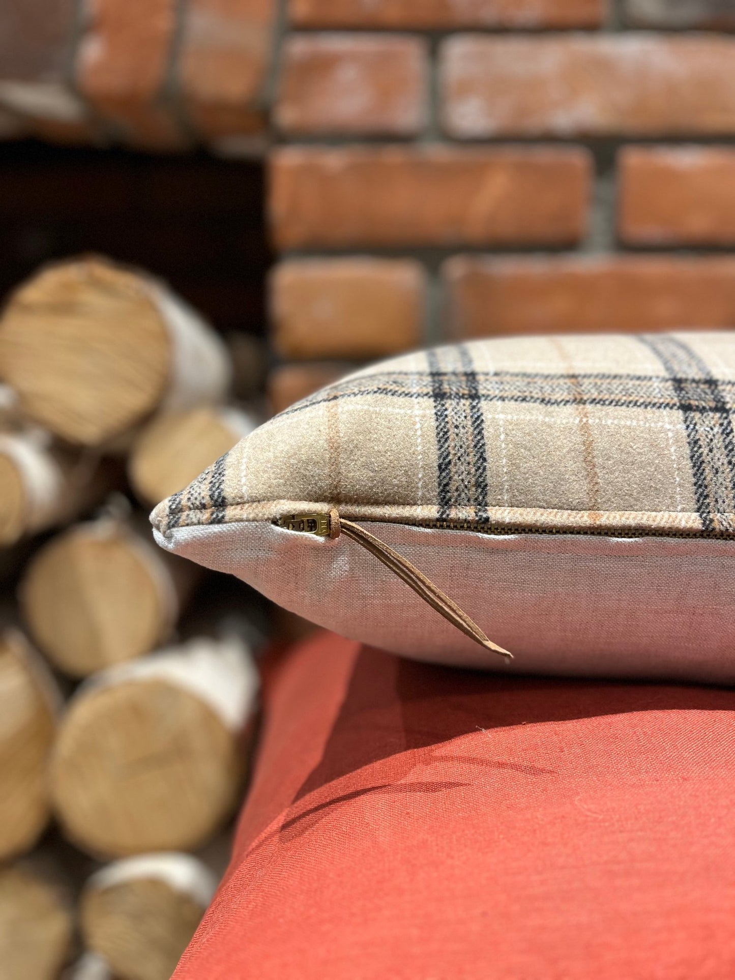 Sterling Camel Plaid 20x20 Cushion Cover