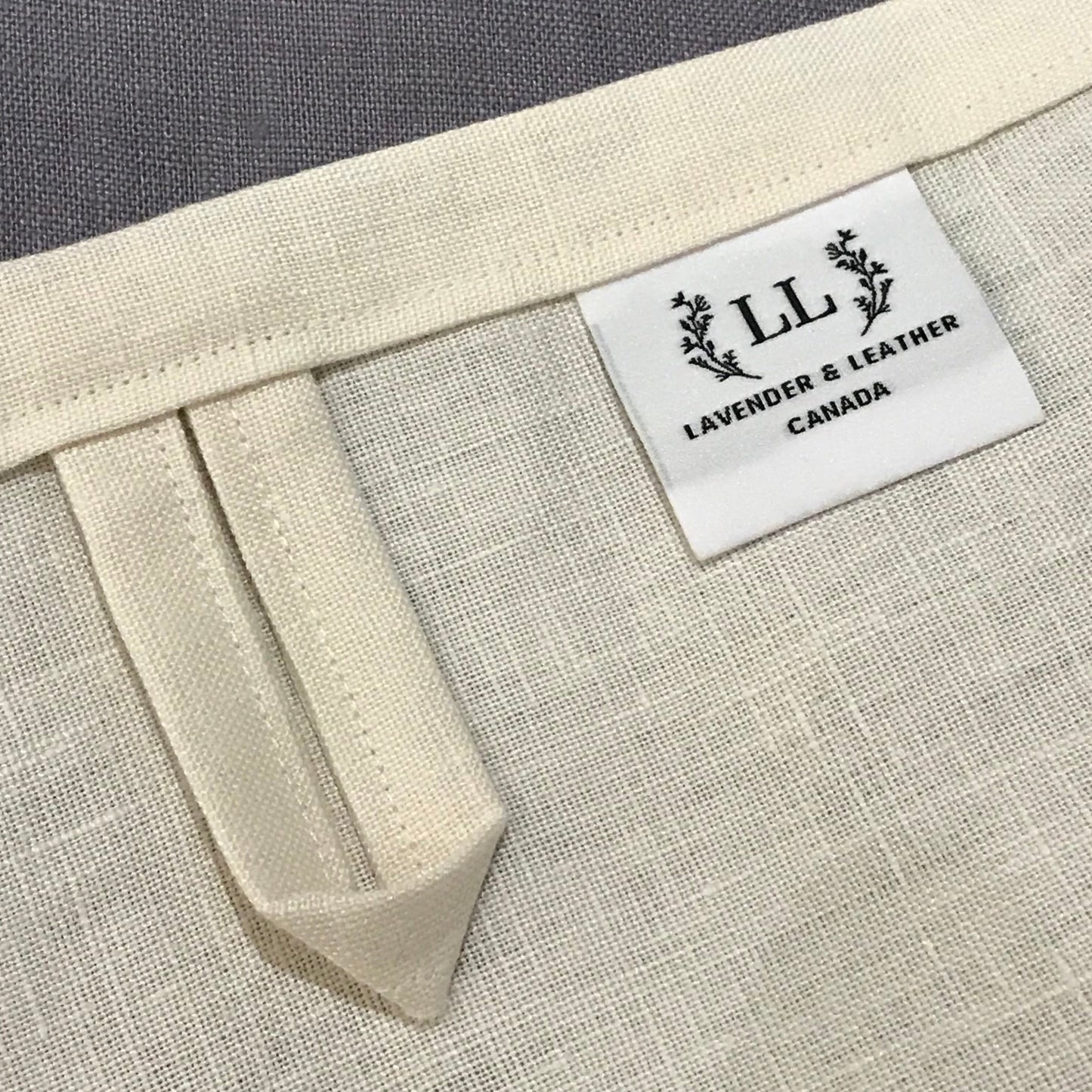 Extra Large Almond Linen Tea Towel 22x35