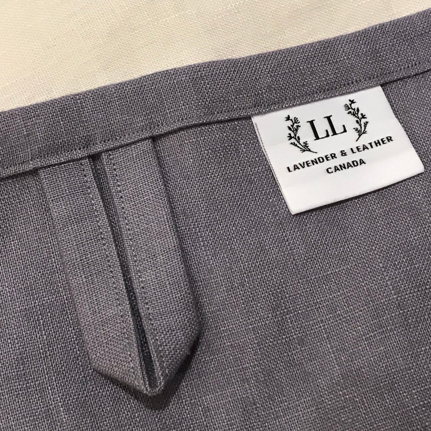 Extra Large Silver Grey Linen Tea Towel 22x35